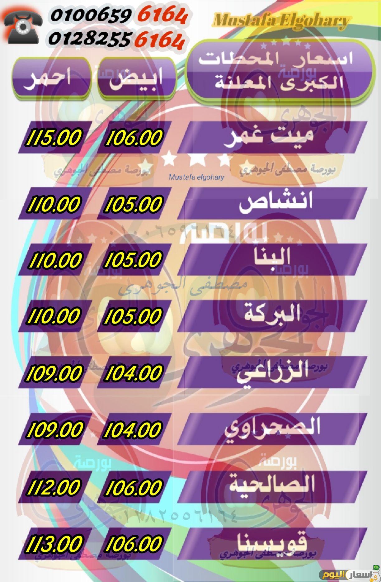بورصة البيض الجوهرى أسعار البيض اليوم