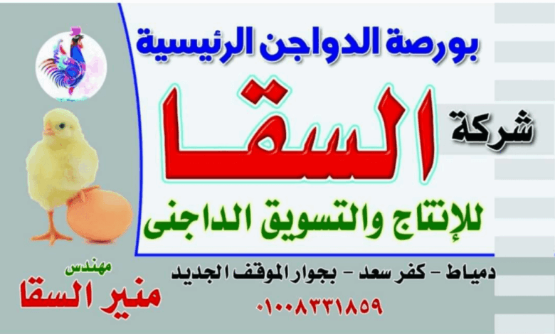 اسعار الدواجن اليوم بورصه الحاج منير السقا